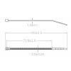 TRU COMPONENTS TC-12533340 stahovací pásky 100 mm 2.5 mm modrá Kov detekovatelný 100 ks