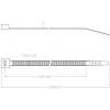 TRU COMPONENTS TC-12533364, stahovací pásky, 7.6 mm, 300 mm, černá, 100 ks