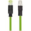LogiLink CQM085S RJ45 síťové kabely, propojovací kabely CAT 6A 7.50 m zelená samozhášecí, bez halogenů, odolné proti kyselinám, odolné proti UV záření, odolné