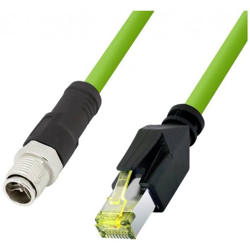 LogiLink CQM085S RJ45 síťové kabely, propojovací kabely CAT 6A 7.50 m zelená samozhášecí, bez halogenů, odolné proti kyselinám, odolné proti UV záření, odolné