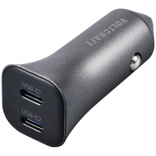VOLTCRAFT CPS-40W/ 2 VC-RA401 USB nabíječka, 2x USB-C®, 40 W, Power Delivery 3.0, stříbrnočerná
