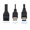 Renkforce USB kabel USB 3.0 USB-A zástrčka, USB-A zásuvka 0.50 m černá RF-5719752