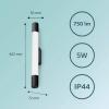 Philips Rover 8720169300170 LED koupelnové stropní světlo 5 W teplá bílá černá