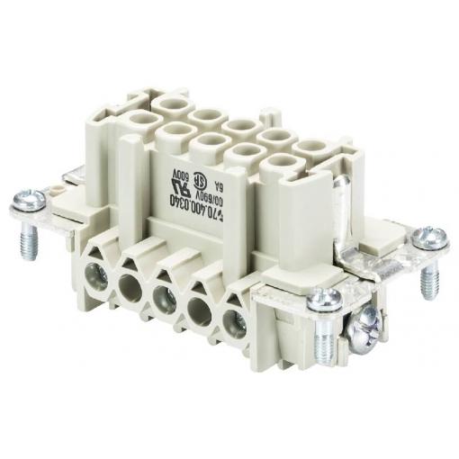 Wieland Electric 70.400.0340.0 konektorová vložka, zásuvka Počet kontaktů 3 10 ks