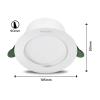 Philips 8720169308145 Diamond vestavné svítidlo, LED, 2.2 W, bílá