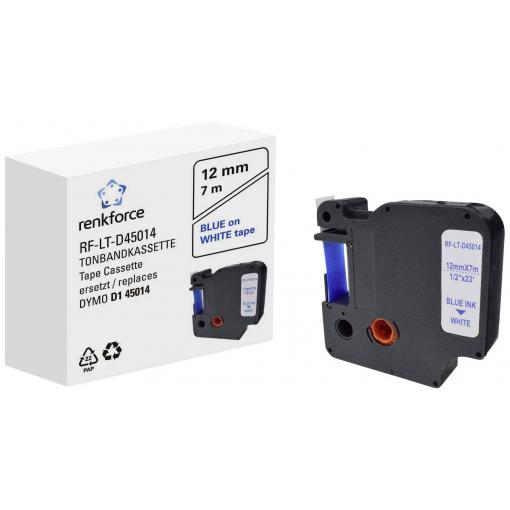 Renkforce RF-LT-D45014 kompatibilní náhradní DYMO D1 - 45014 12 mm Barva pásky: bílá Barva písma: modrá 7 m