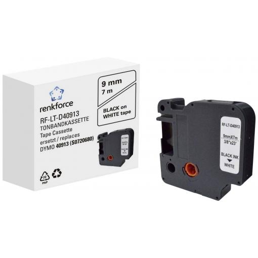 Renkforce RF-LT-D40913 kompatibilní náhradní DYMO D1 - 40913 9 mm Barva pásky: bílá Barva písma: černá 7 m