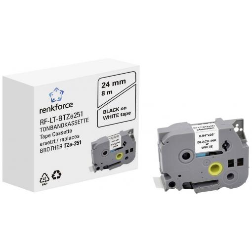 Renkforce RF-LT-BTZe251 kompatibilní náhradní Brother TZe-251 24 mm Barva pásky: bílá Barva písma: černá 8 m