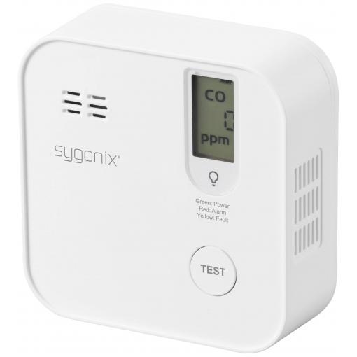 Sygonix SY-6032938 detektor oxidu uhelnatého vč. baterie s životností 10 let, s interním senzorem na baterii, detekce oxidu uhelnatého (CO)