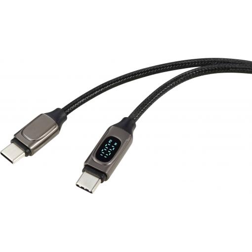 Renkforce USB kabel USB 2.0 USB-C ® zástrčka, USB-C ® zástrčka 2.00 m stříbrná (metalíza) RF-6249498