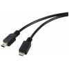 Renkforce USB kabel USB 2.0 USB Micro-B zástrčka, USB Mini-B zástrčka 0.50 m černá RF-5720368