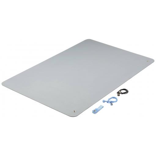 TRU COMPONENTS TC-12356320 ESD set rohoží šedá (d x š x v) 900 x 610 x 2 mm 1 sada