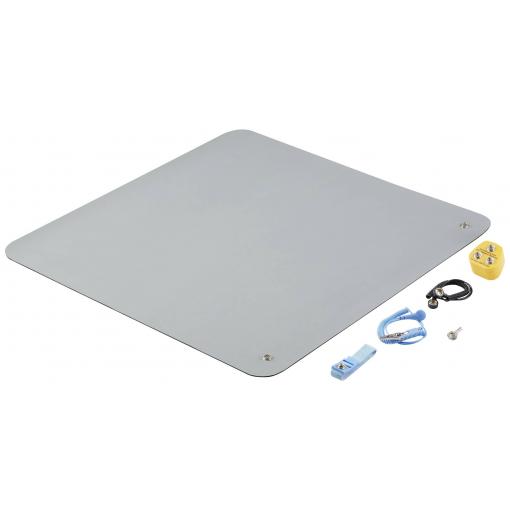 TRU COMPONENTS TC-12356316 ESD set rohoží šedá (d x š x v) 550 x 550 x 2 mm 1 sada
