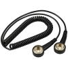 TRU COMPONENTS TC-12356300 ESD zemnicí kabel černá 1.80 m tlačítko 10 mm, tlačítko 10 mm