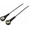 TRU COMPONENTS TC-12356292 ESD zemnicí kabel černá 2.40 m tlačítko 4 mm , tlačítko 10 mm