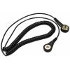 TRU COMPONENTS TC-12356292 ESD zemnicí kabel černá 2.40 m tlačítko 4 mm , tlačítko 10 mm