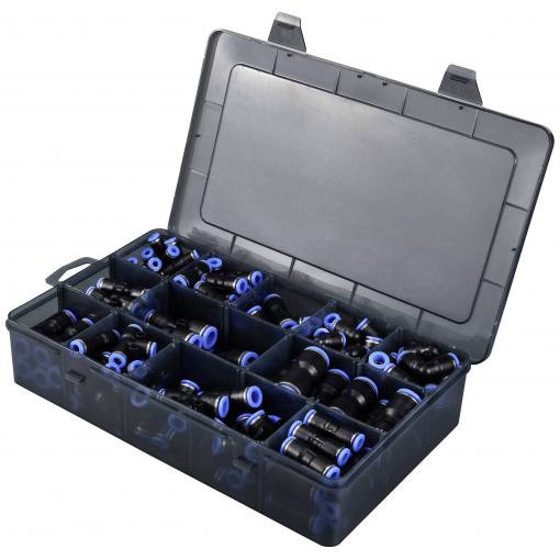 TRU COMPONENTS pneumatická spojka TC-12879280 TC-Fitting kits-A Ø vedení: 4 mm, 6 mm, 8 mm, 10 mm, 12 mm 145 ks