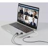 Renkforce RF-6056890 USB-C® / jack adaptér [1x USB-C® - 1x Audio, stereo (3,5 mm jack)] bílá hliníková zástrčka 0.1 m