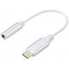 Renkforce RF-6056890 USB-C® / jack adaptér [1x USB-C® - 1x Audio, stereo (3,5 mm jack)] bílá hliníková zástrčka 0.1 m