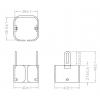 TRU COMPONENTS Modulární držák kabelu TC-12533296 plast ABS černá 40 mm Množství: 15 ks