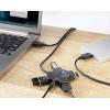 Renkforce RF-6270930 USB Hub 4 porty USB-A USB 2.0 480 MBit/s se zabudovaným repeaterem černá RF-6270930