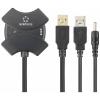 Renkforce RF-6270930 USB Hub 4 porty USB-A USB 2.0 480 MBit/s se zabudovaným repeaterem černá RF-6270930