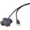 Renkforce RF-6270930 USB Hub 4 porty USB-A USB 2.0 480 MBit/s se zabudovaným repeaterem černá RF-6270930