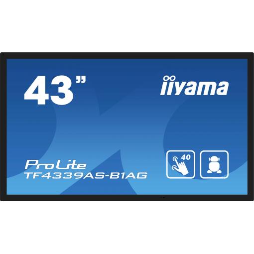Iiyama ProLite TF4339AS-B1AG displej Digital Signage Energetická třída (EEK2021): F (A - G) 108 cm 42.5 palec 3840 x 2160 Pixel 24/7