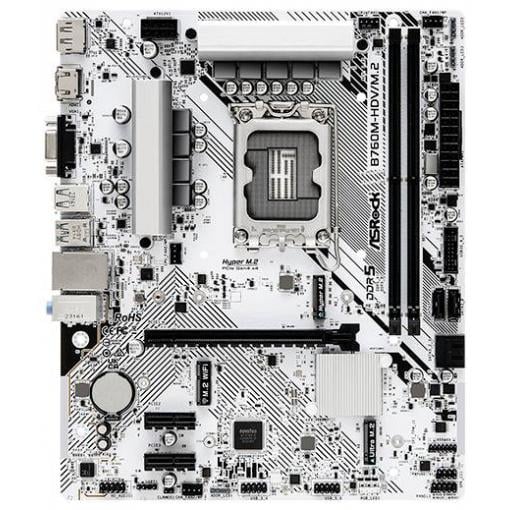 ASRock B760M-HDV/ M.2 (1700) Základní deska Socket (PC) Intel® 1700 Tvarový faktor Micro-ATX Čipová sada základní desky Intel® B760