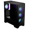 MSI PC- Gehäuse MSI MAG FORGE 320R AIRFLOW - midi tower herní pouzdro černá 3 předinstalované LED ventilátory, 1 předinstalovaný LED ventilátor, prachový