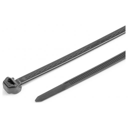 HellermannTyton 118-00272, S50ROS-PP-BK, stahovací pásky, 4.90 mm, 200 mm, černá, chemická odolnost, 100 ks