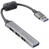 Renkforce RF-6250246 USB Hub 3 + 1 port USB-A USB 2.0 480 MBit/s s hliníkovým krytem černá RF-6250246