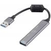 Renkforce RF-6250246 USB Hub 3 + 1 port USB-A USB 2.0 480 MBit/s s hliníkovým krytem černá RF-6250246