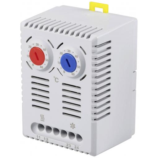 TRU COMPONENTS termostat do skříňového rozvaděče TC-NT71-F01 NCNO 1 rozpínací kontakt, 1 spínací kontakt (d x š x v) 72 x 52 x 50 mm 1 ks