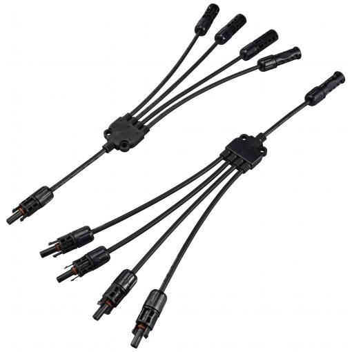 Sygonix SY-6407994 Připojení solárního systému kabelový adaptér, černá, 46.5 cm
