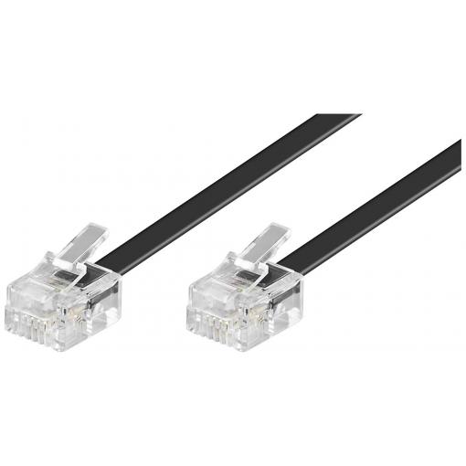 Goobay telefonní kabel [1x RJ11 zástrčka - 1x RJ11 zástrčka] 10.00 m černá