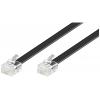 Goobay telefonní kabel [1x RJ12 zástrčka - 1x RJ12 zástrčka ] 6.00 m černá