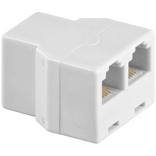 Goobay ISDN adaptér [1x RJ12 zásuvka - 2x RJ12 zásuvka] bílá