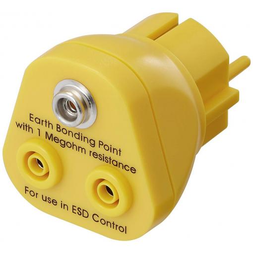TRU COMPONENTS TC-12277204 Zemnicí zástrčka 2x banánková zásuvka 4 mm, 1x připojení tlačítka 10 mm 1 ks