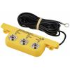 TRU COMPONENTS TC-12277208 Zemnicí konektor 3x 10 mm připojení s tlačítkem, úhlový tvar s kabelem 1 ks