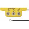 TRU COMPONENTS TC-12277208 Zemnicí konektor 3x 10 mm připojení s tlačítkem, úhlový tvar s kabelem 1 ks
