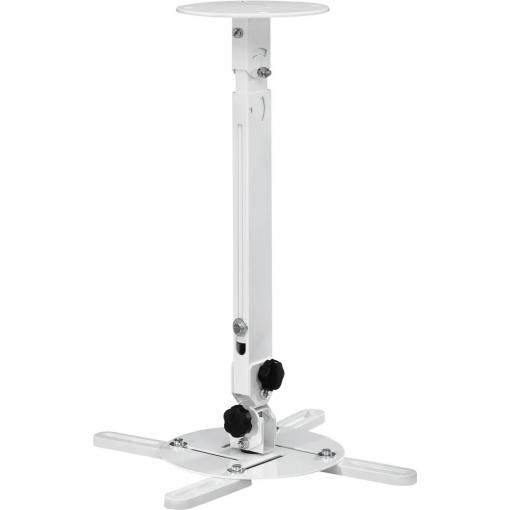 Hama 00220880 stropní držák projektoru nastavitelná výška, nakláněcí, naklápěcí vzd. země-strop (max.): 635 mm bílá