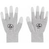 TRU COMPONENTS TC-12539840 ESD rukavice světle šedá vel. Oblečení: S #####Polyamidfaser, #####PU-Beschichtung 1 pár