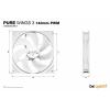 BeQuiet PURE WINGS 3 White 140mm PWM PC větrák s krytem bílá (š x v x h) 140 x 25 x 140 mm
