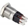 TRU COMPONENTS TC-12647412 tlačítkový spínač 250 V/AC 3 A 1x vyp/(zap) IP65 RGB s aretací nerezová ocel 1 ks