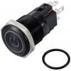 TRU COMPONENTS TC-12647468 tlačítkový spínač 250 V/AC 3 A 1x vyp/(zap) IP65 zelená s aretací Eloxovaný hliník 1 ks