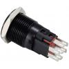 TRU COMPONENTS TC-12647460 tlačítkový spínač 250 V/AC 3 A 1x vyp/(zap) IP65 RGB s aretací Eloxovaný hliník 1 ks