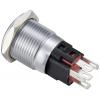 TRU COMPONENTS TC-12647508 tlačítko 250 V/AC 3 A 1x vyp/(zap) IP65 modrá bez aretace Mosaz, pochromovaná 1 ks
