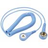 TRU COMPONENTS TC-12358912 ESD zemnicí kabel světle modrá 1.80 m tlačítko 4 mm , tlačítko 10 mm