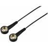 TRU COMPONENTS TC-12358916 ESD zemnicí kabel černá 3.6 m tlačítko 10 mm, tlačítko 10 mm